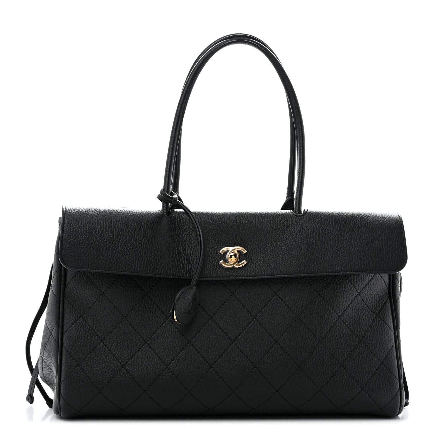 Chanel Grained Calfskin Stitched Urban Essentials Shopping Bag Black