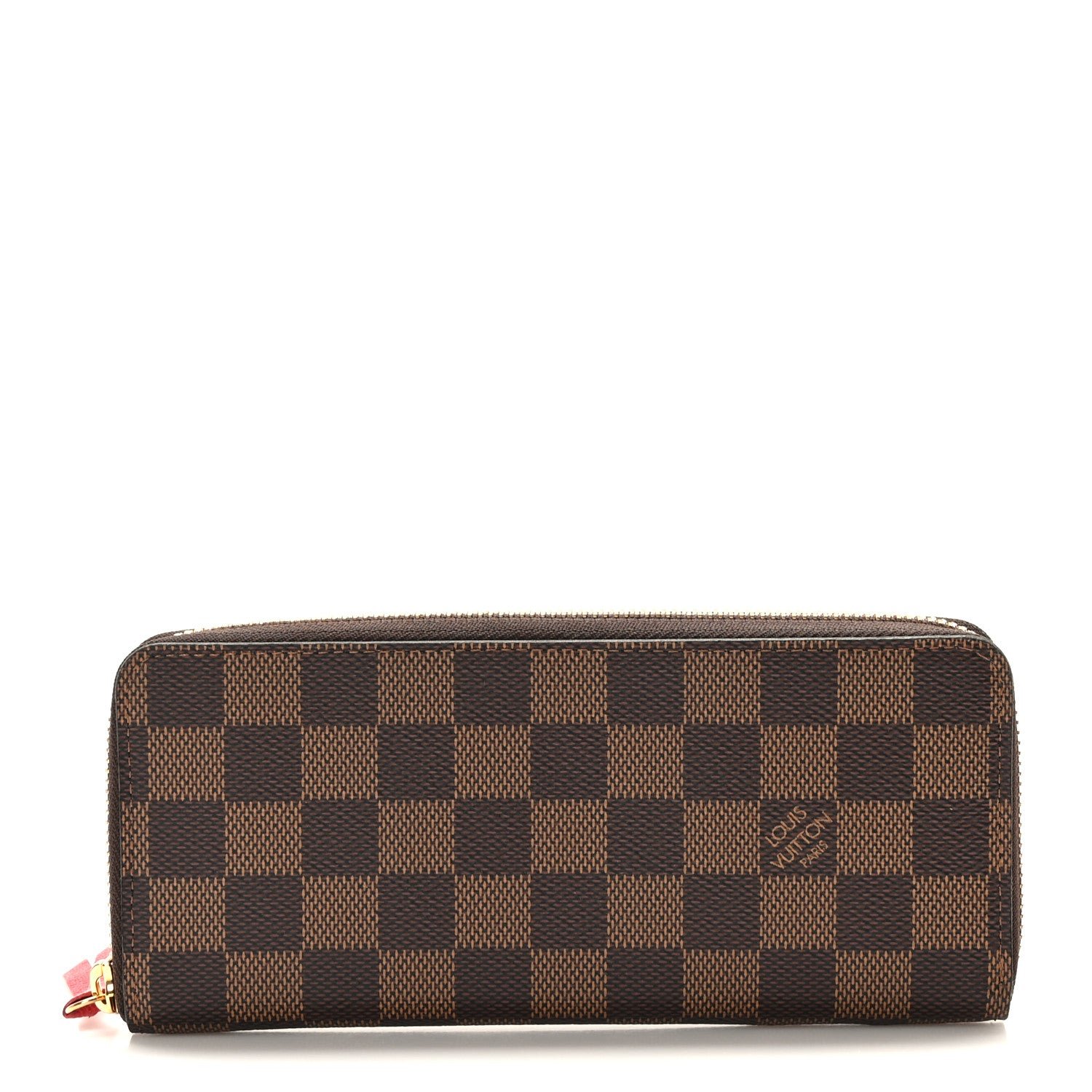 Louis Vuitton Damier Ebene Clemence Wallet Cherry