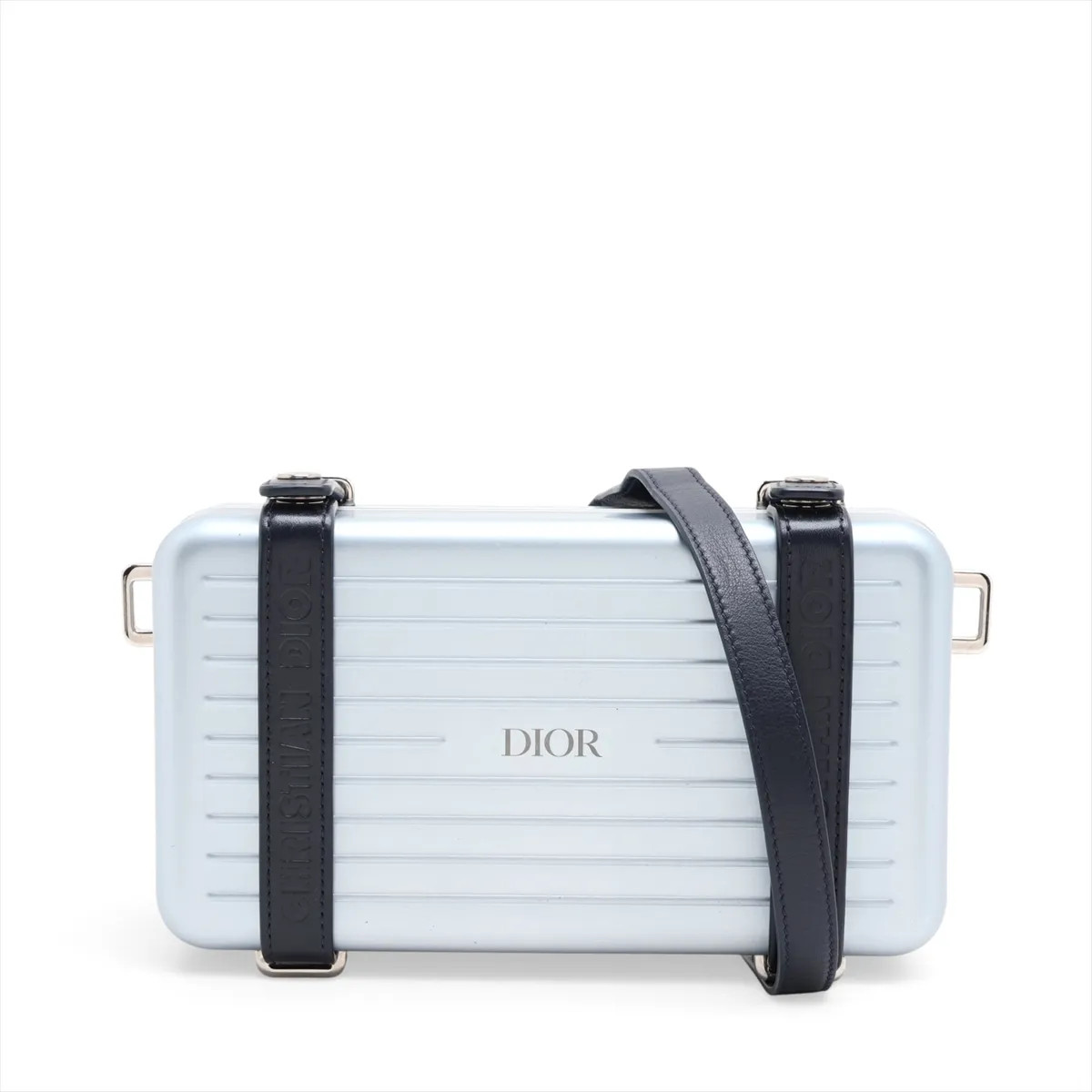 Dior × Rimowa Personal Aluminum×leather Shoulder bag Blue