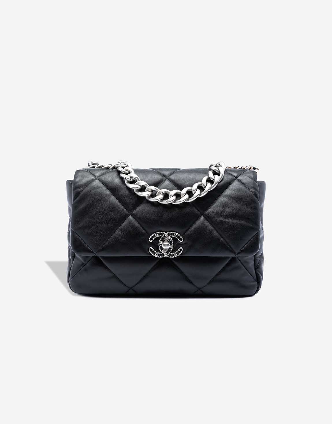 
		19 Large Flap Bag Lamb Black / Red    