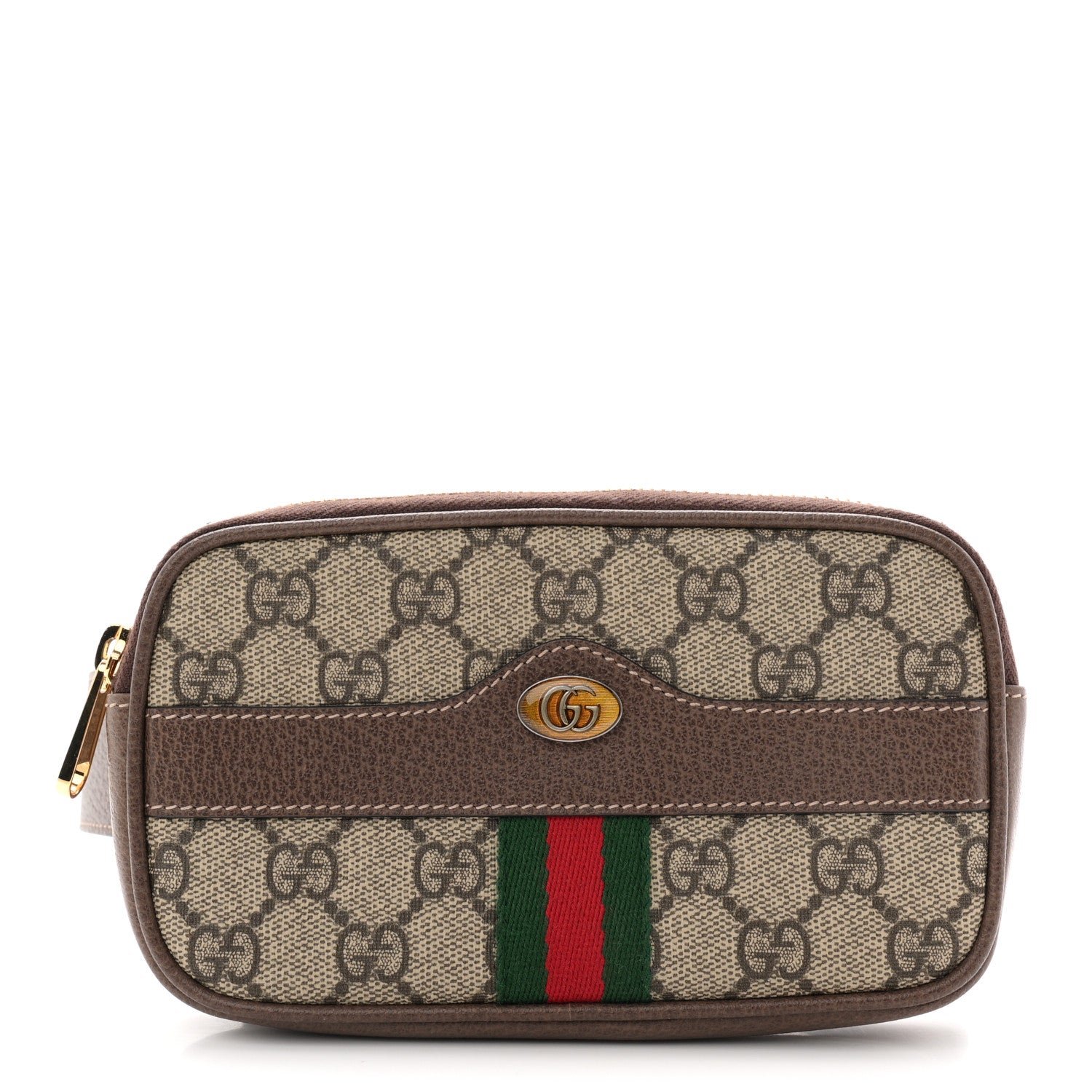 Gucci GG Supreme Monogram Ophidia Belted iPhone Case 95 38 Dark Brown