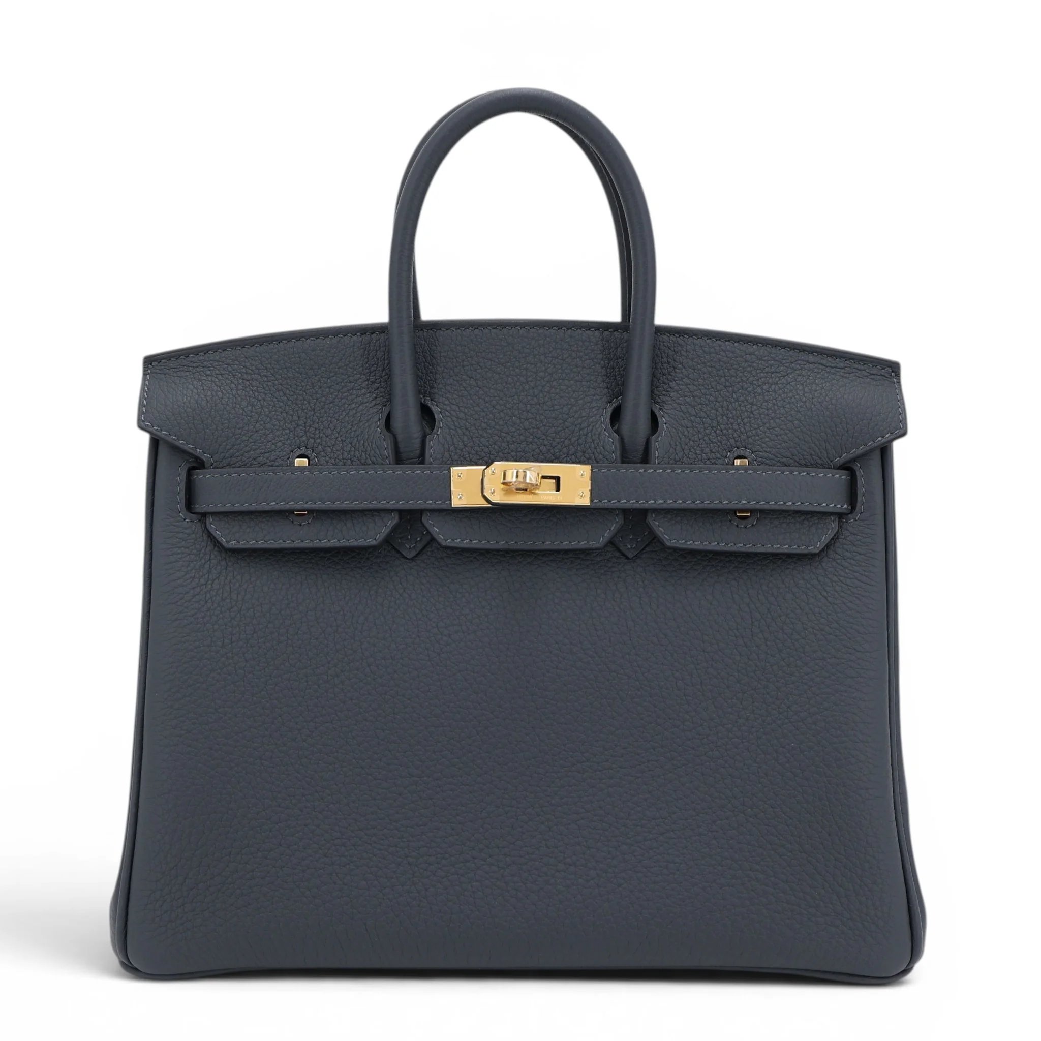 Brand New ( Rank N ) HERMÈS Birkin 25 Gris misty (H0) Togo Gold hardware G (2026)