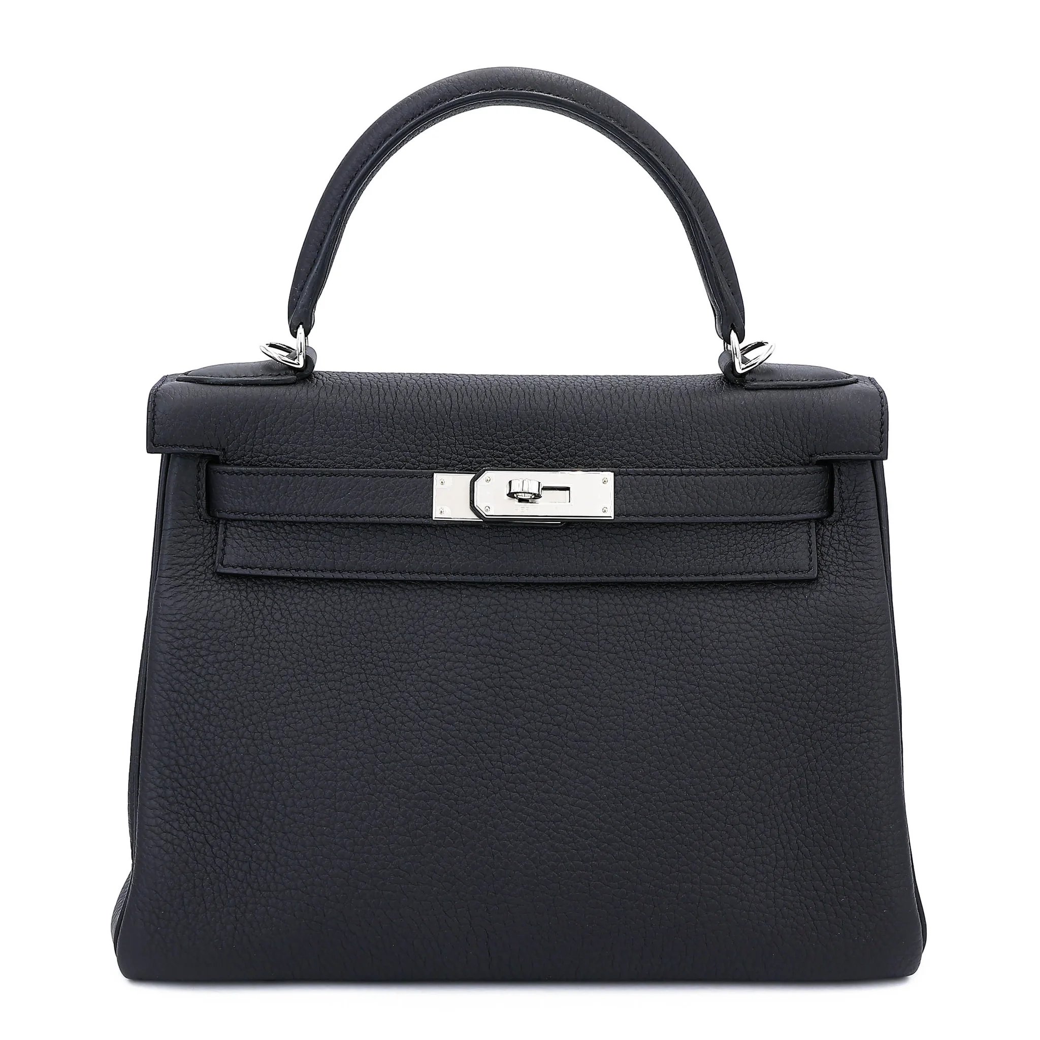 Unused ( Rank NS ) HERMÈS Kelly 28 Noir (89) Togo Palladium hardware K (2025)