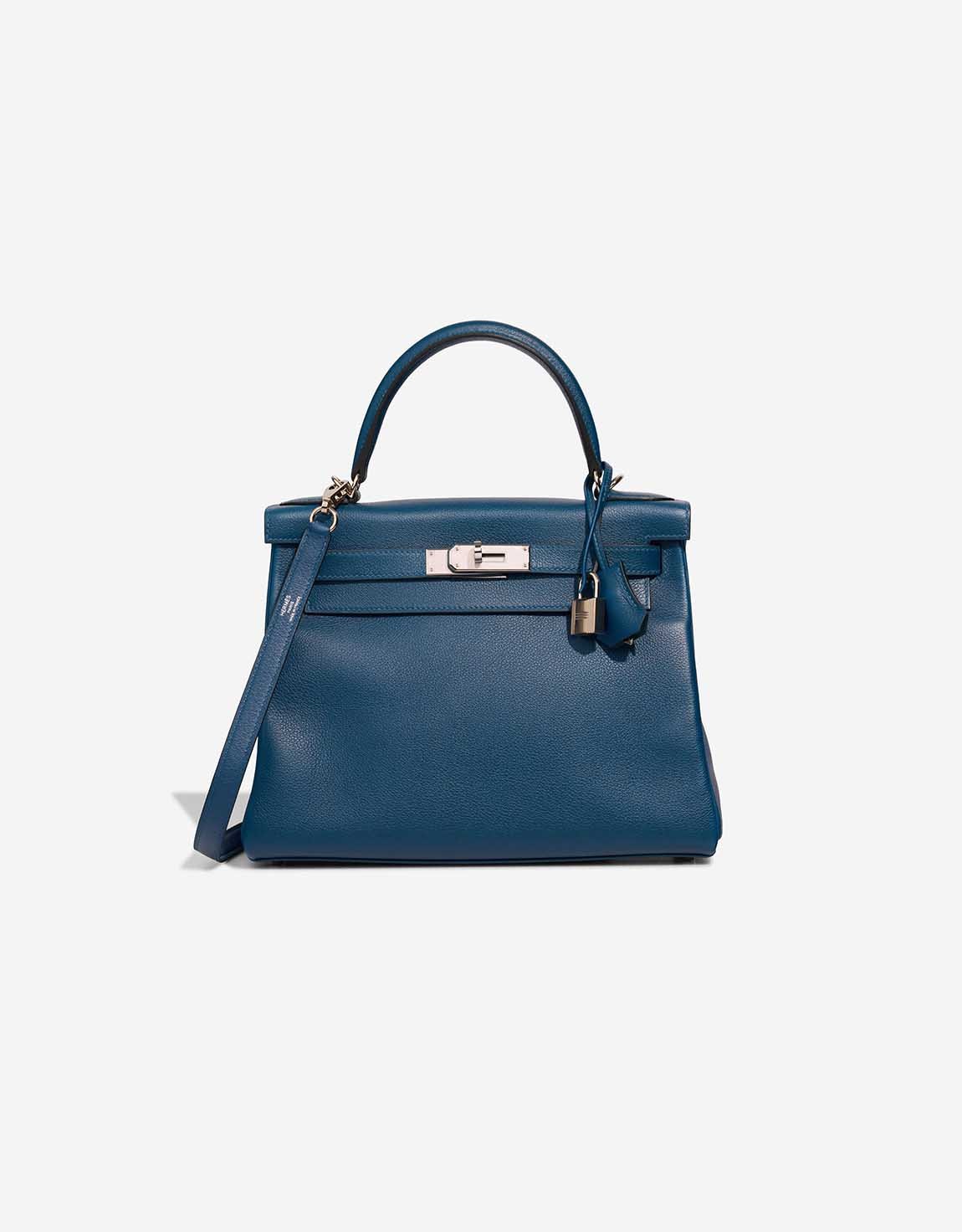 Hermes 
		Kelly Verso 28 Evercolor Deep Blue / Vert Bosphore    