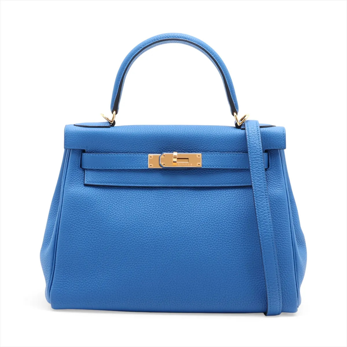 Hermès Kelly 28 Le Tournay Togo Blue Zellige Gold Metal Fittings