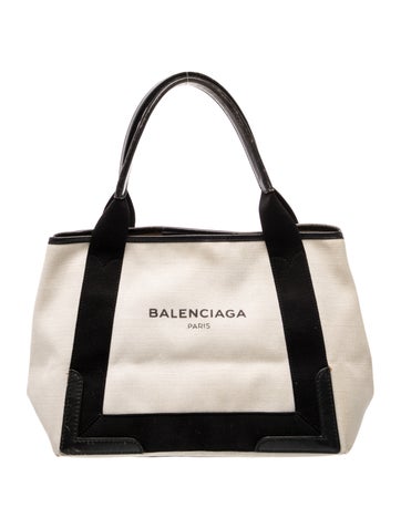 Canvas Navy Cabas Canvas and Leather Tote