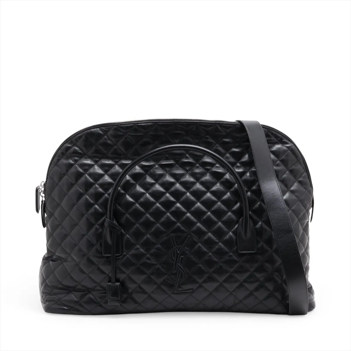 Saint Laurent Paris Duffel 736009 Leather 2WAY BOSTON BAG Black