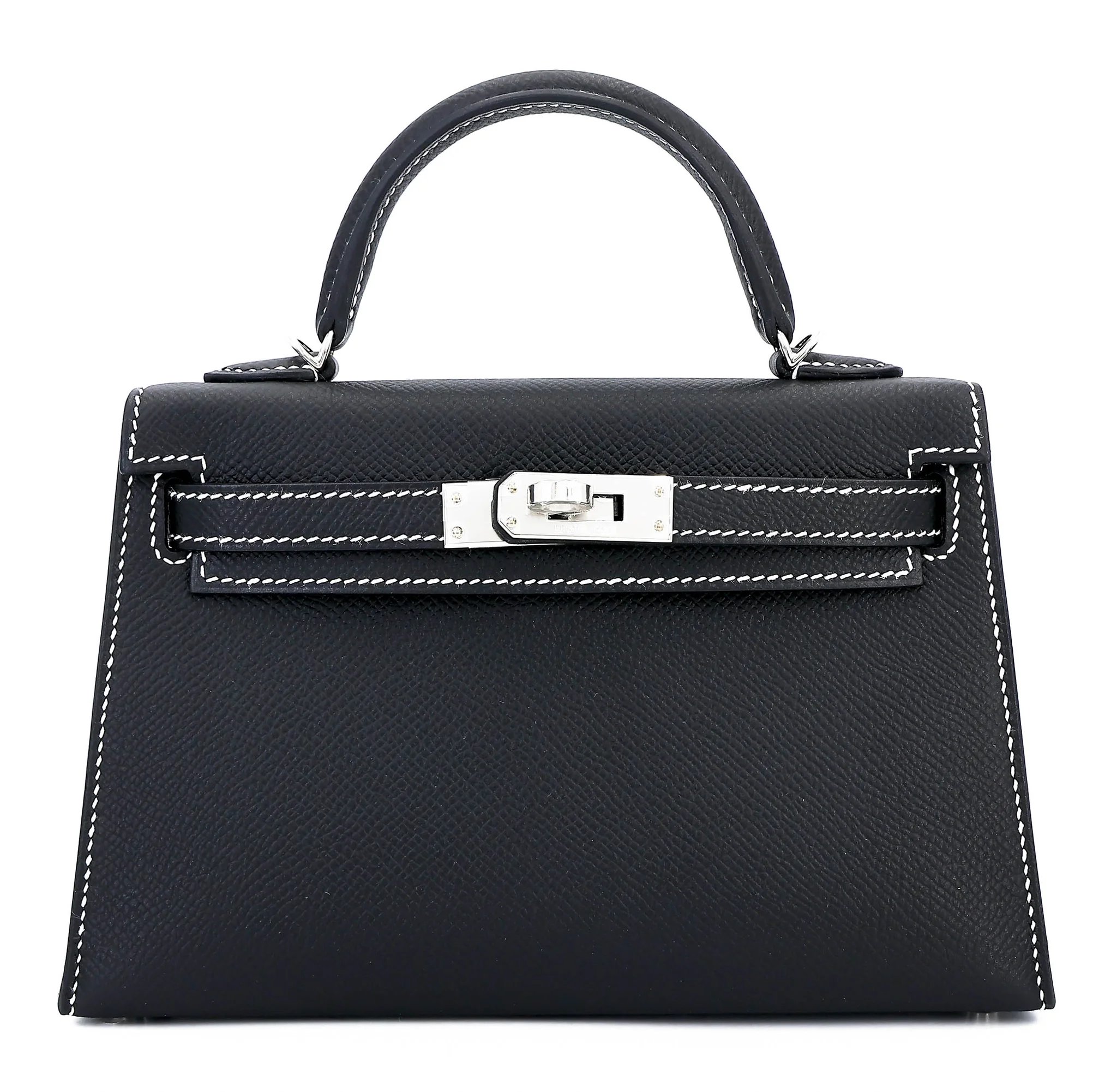 Brand New ( Rank N ) HERMÈS Mini Kelly II HSS Noir (89) Epsom Palladium hardware G (2026)