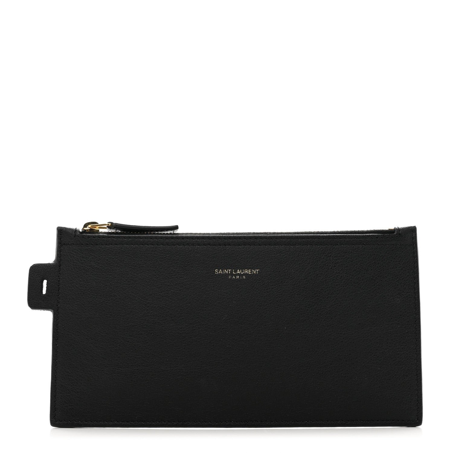 Saint Laurent Calfskin North-South Shopping Tote Pouch Black