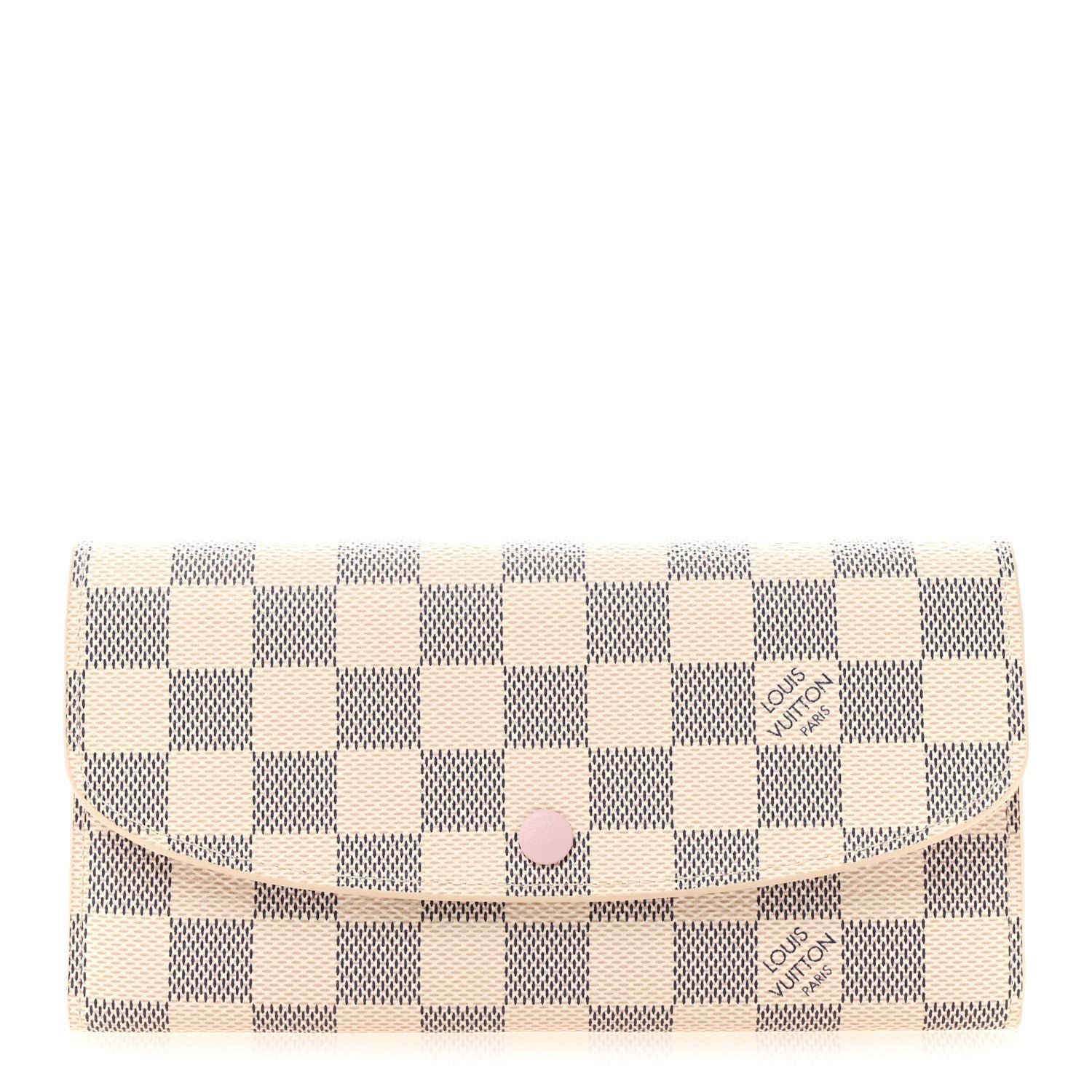 Louis Vuitton Damier Azur Emilie Wallet Rose Ballerine
