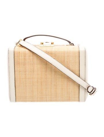 Mark Cross Raffia Top Handle Bag