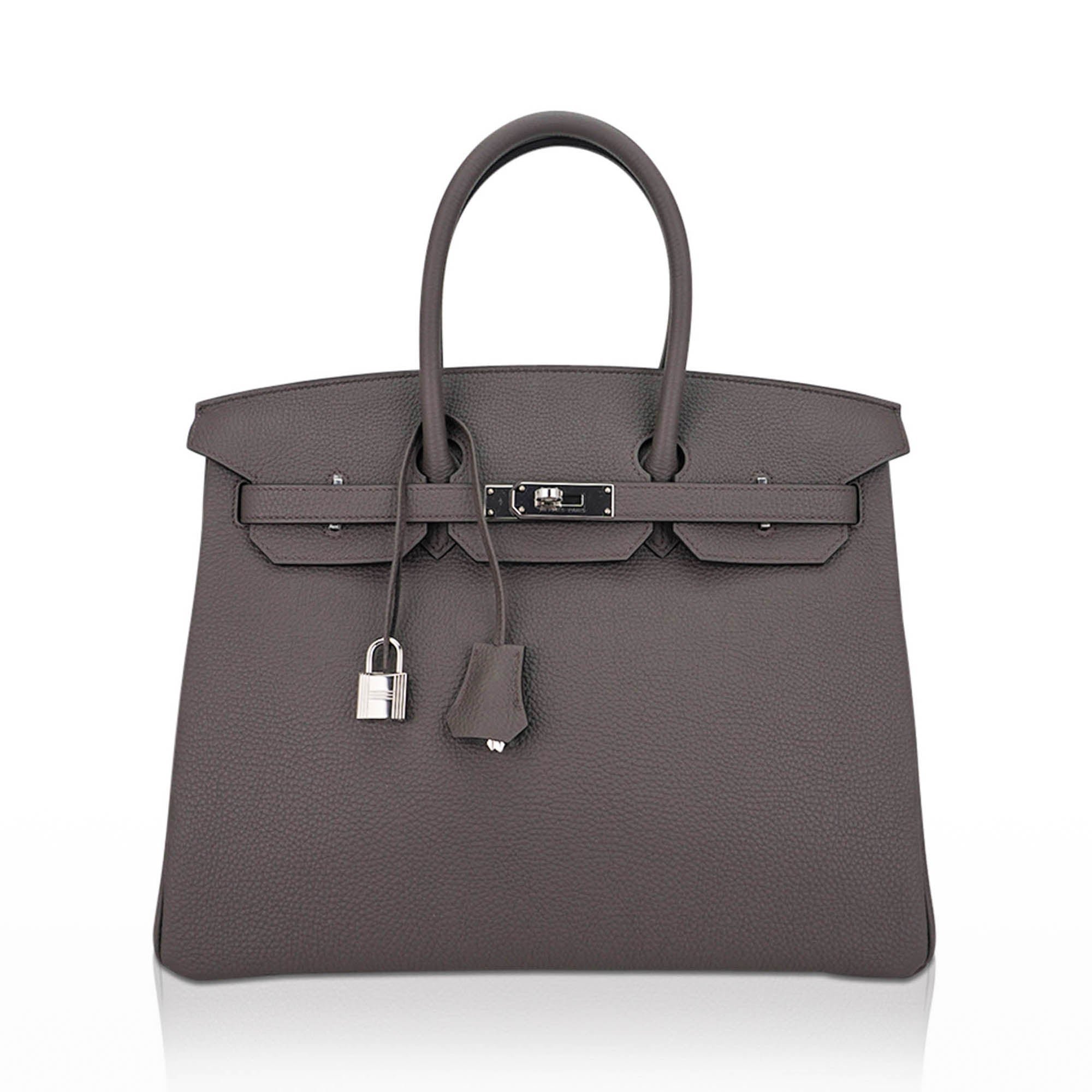 Hermes Hermes Birkin 35 Bag Etain Togo Leather with Palladium Hardware