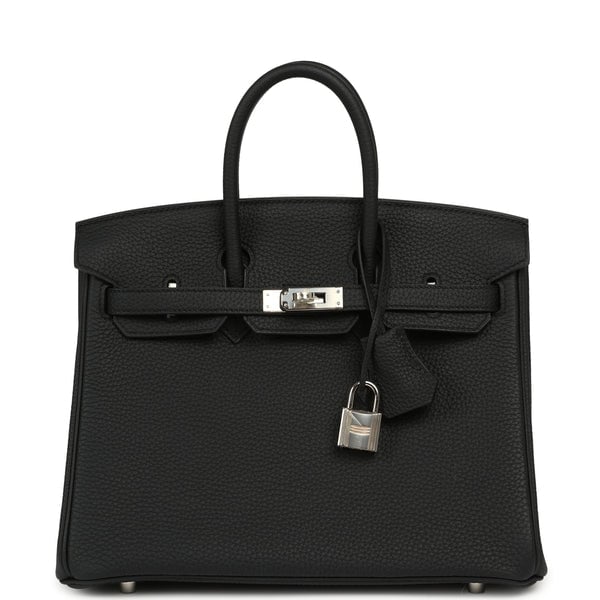 Hermes Birkin 25 Black Togo Palladium Hardware