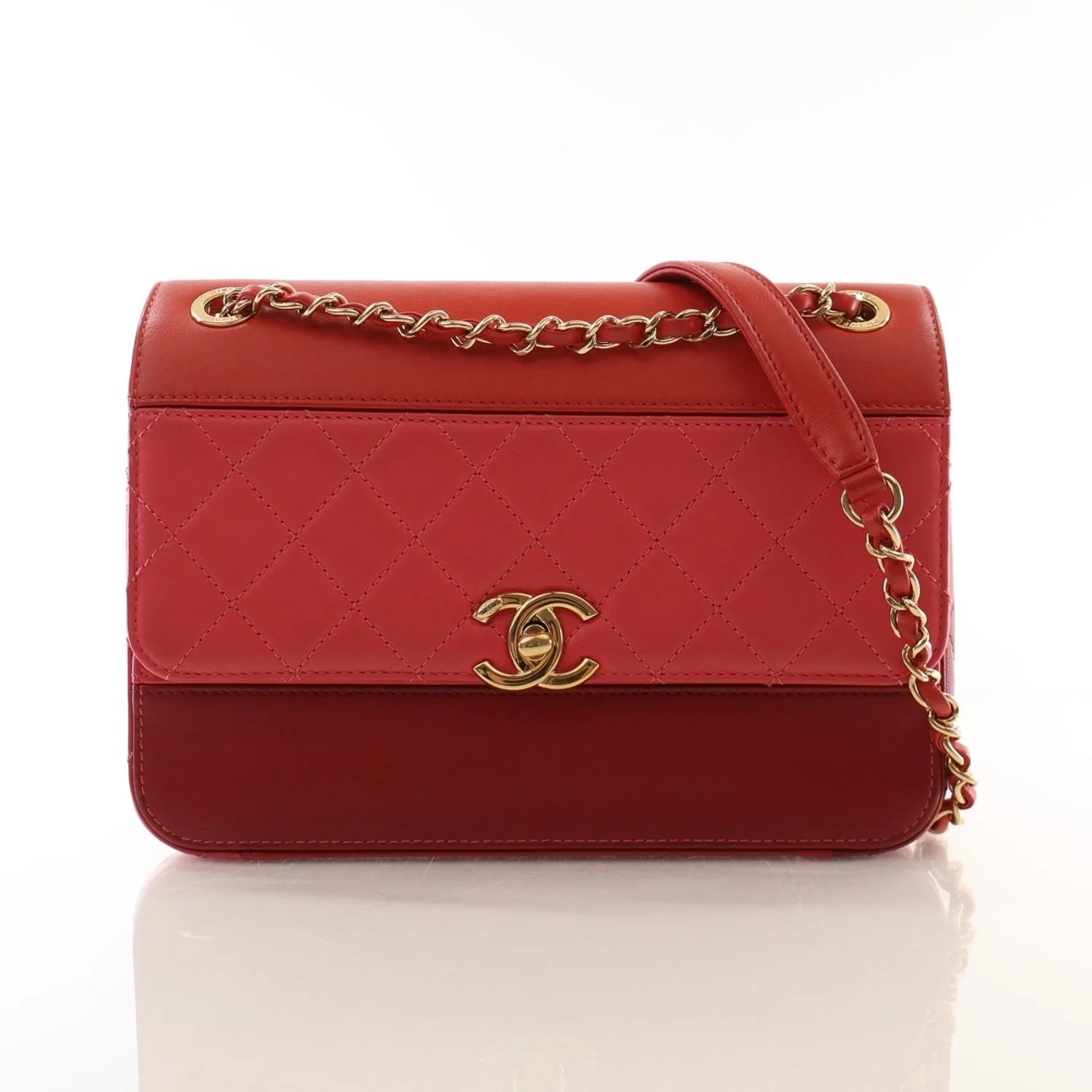 Lambskin Tricolor Single Flap Small