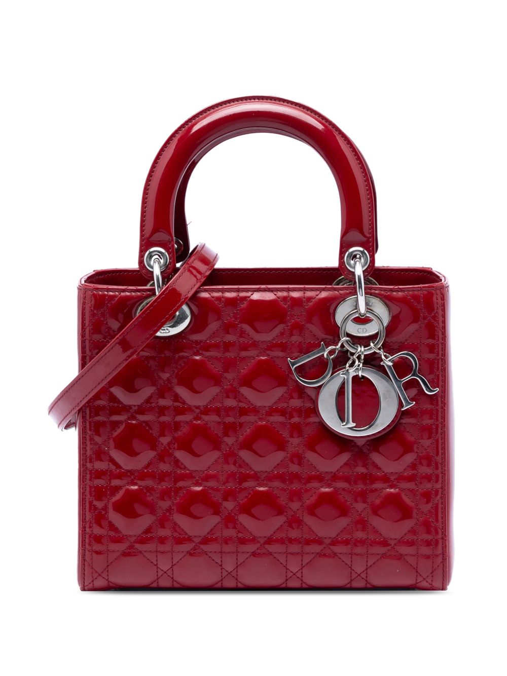 2014 Medium Patent Cannage Lady Dior satchel