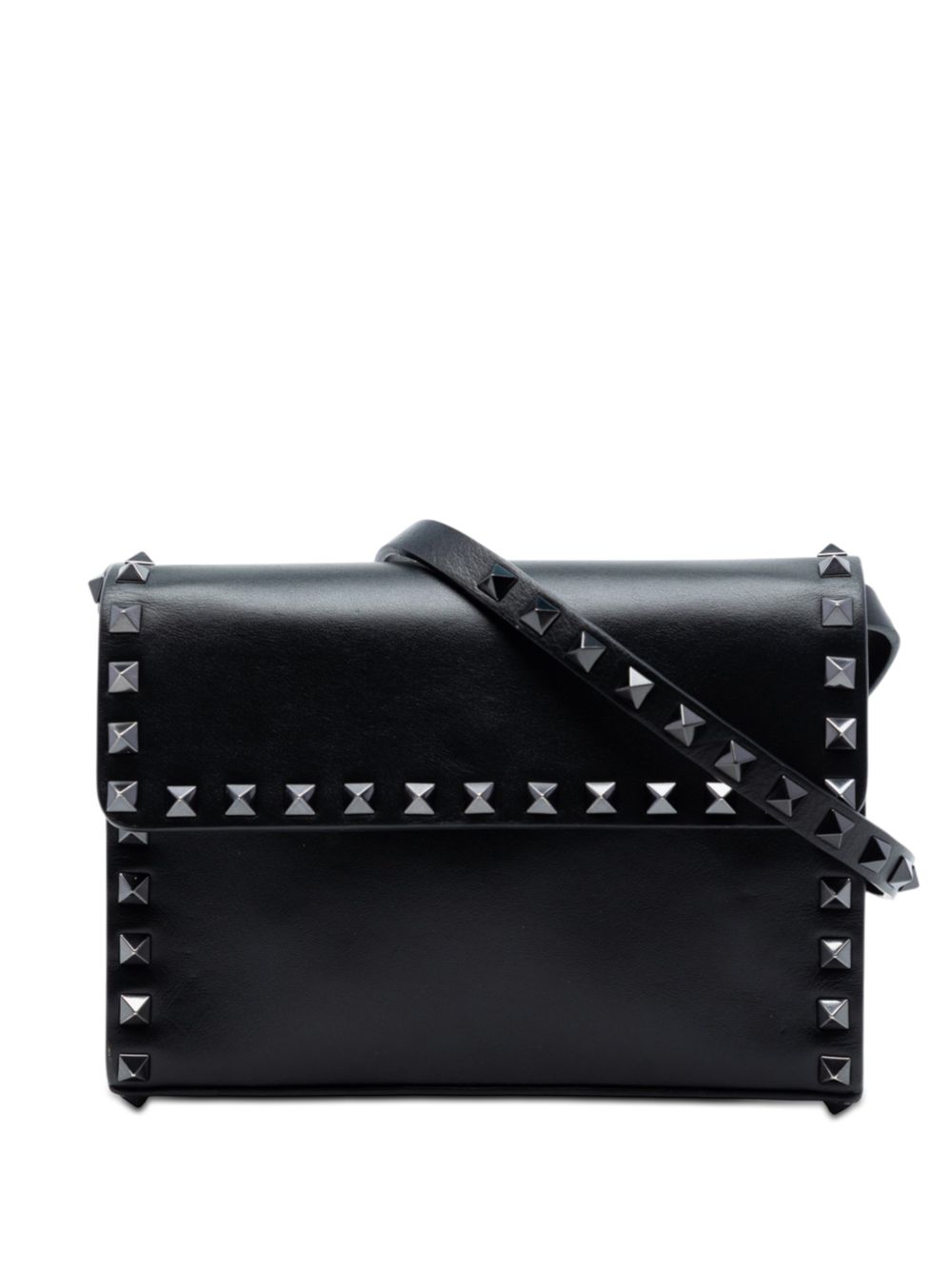 2000-2017 Small Vitello Monochrome Rockstud Flap crossbody bag