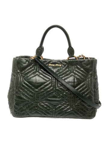Miu Miu Leather Leather Vitello Shine Trapu