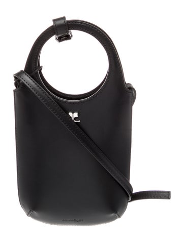 Courreges Leather Top Handle Bag