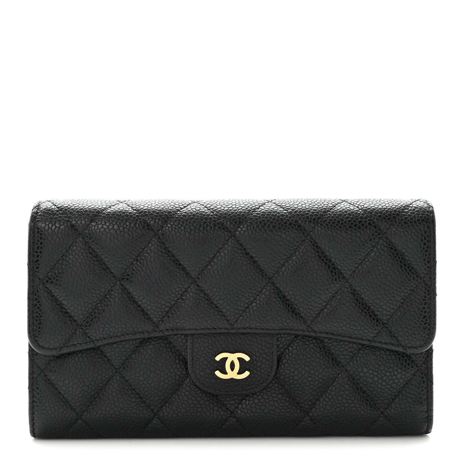 Chanel Caviar Quilted Large Flap Wallet Black