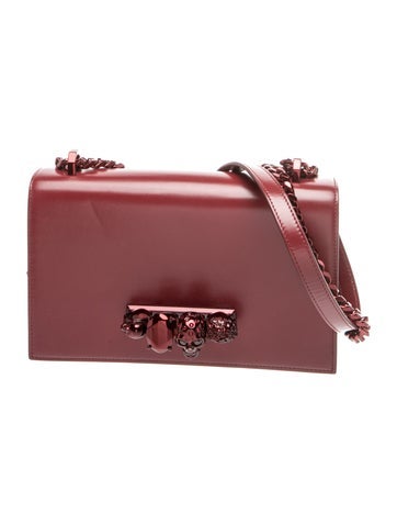 Alexander McQueen Skull Jeweled Knuckle Satchel