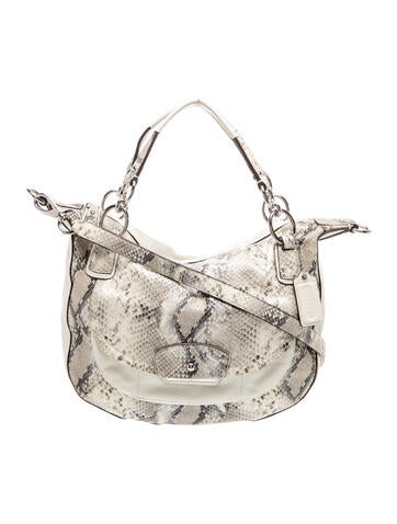 Embossed Leather Top Handle Bag