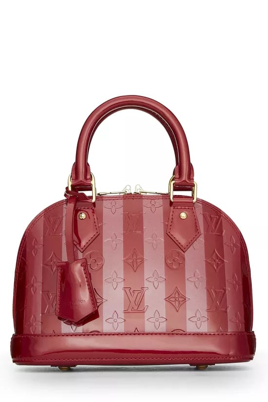 Red Monogram Vernis Rayures Alma BB
