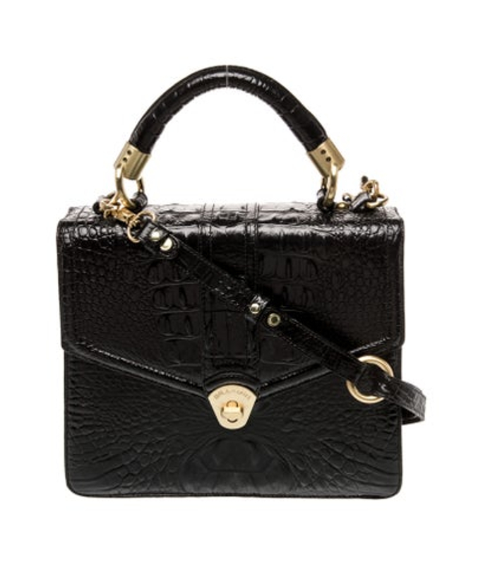 Brahmin Embossed Leather Top Handle Bag