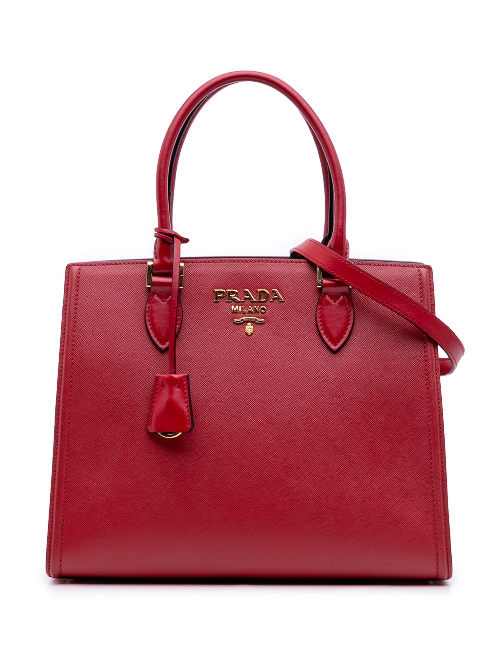 2000-2025 Soft Calf Trimmed Saffiano Convertible Tote satchel