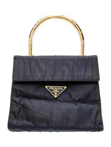 Tessuto Nylon Top Handle Bag Medium Vintage