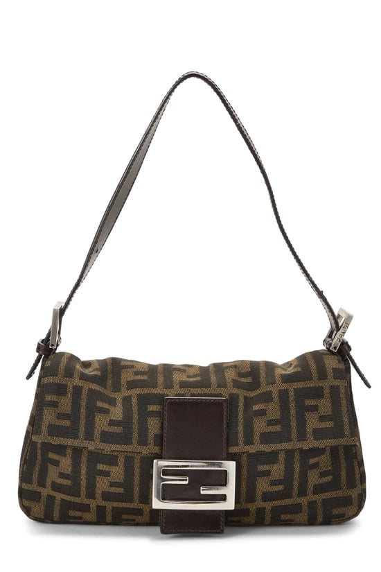 Brown Zucca Canvas Baguette
