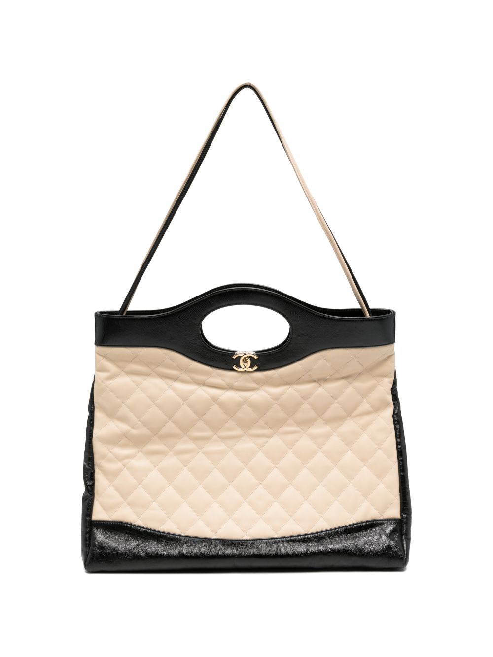 large 31 quilted leather tote bag