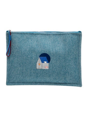 Wool Les Cabanes Clutch