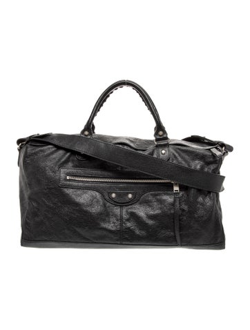 Leather Motocross Classic Hardware Squash Duffel Bag