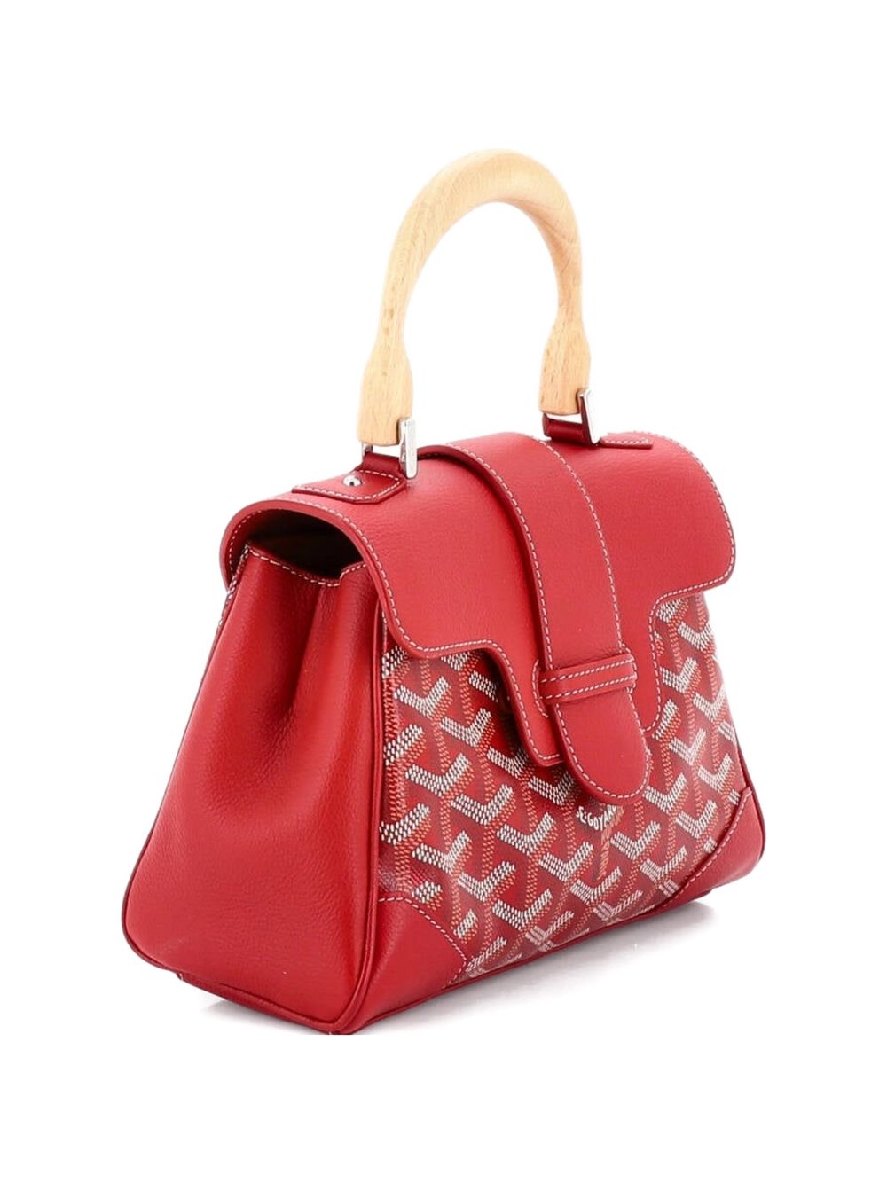 Goyard Saigon Top Handle Bag Coated Canvas with Leather Mini shoulder bag