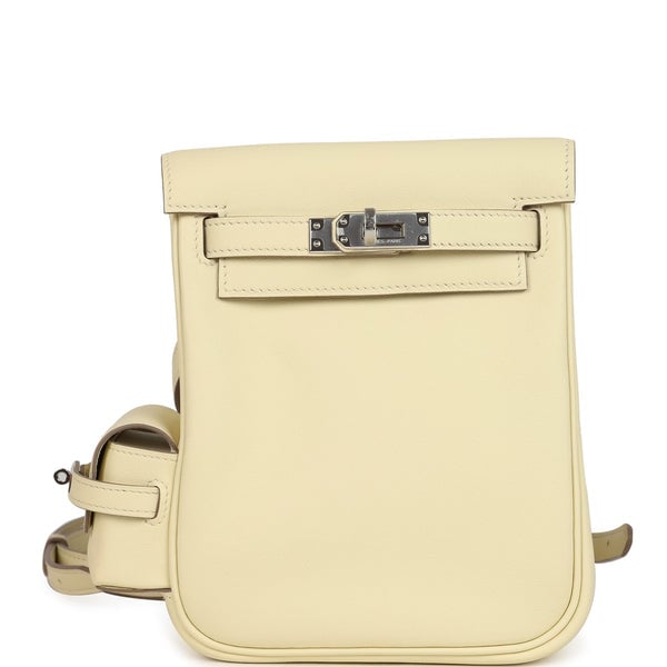 Hermes Hermes Mini Kelly Jump Backpack Jaune Milton Swift Palladium Hardware