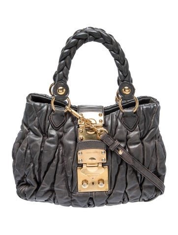 Miu Miu Leather Top Handle Bag