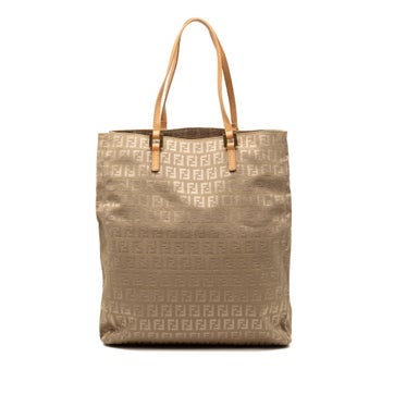 Calf Leather Zucchino Canvas Tote