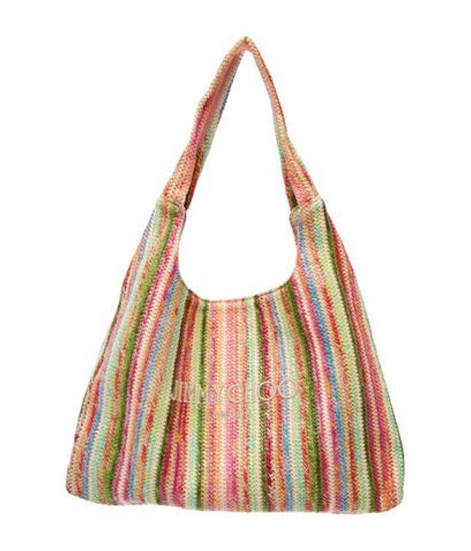 Jimmy Choo Choo Raffia Shoulder Bag