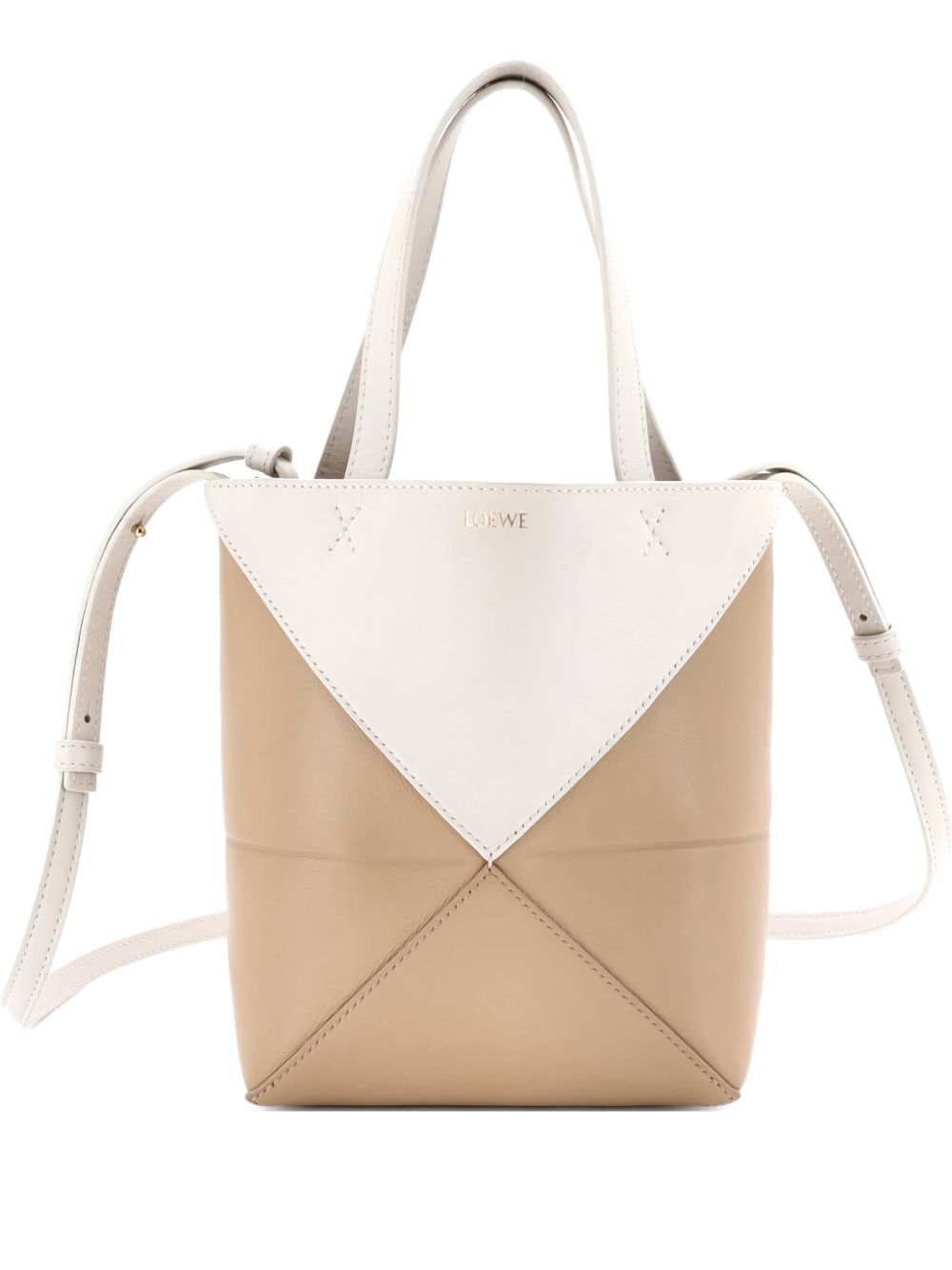 Puzzle Fold Leather Mini tote bag