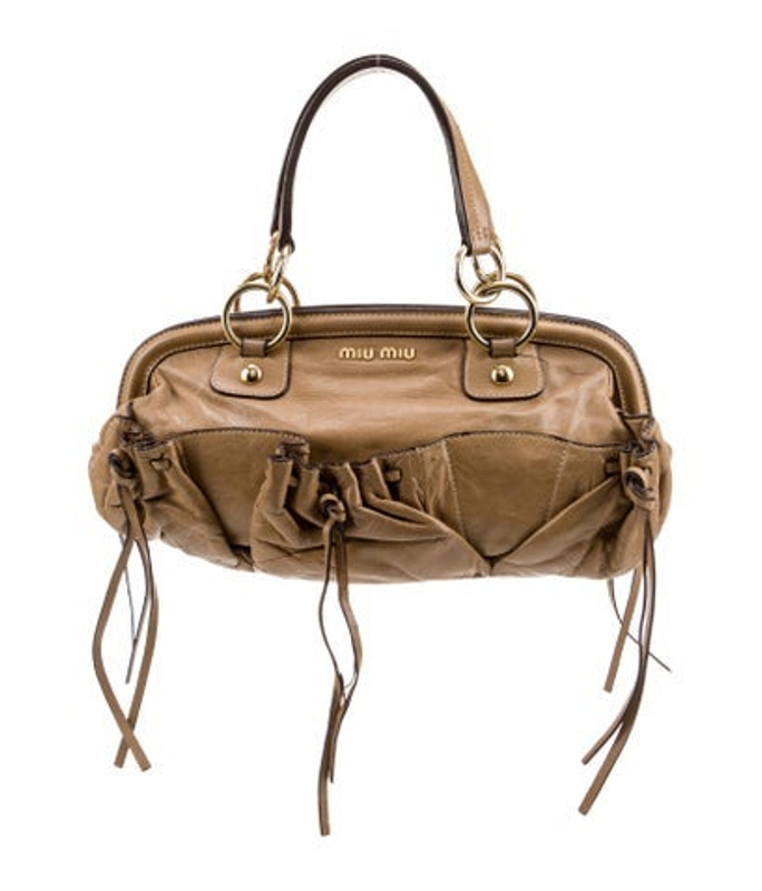 Miu Miu Miu Leather Top Handle Bag