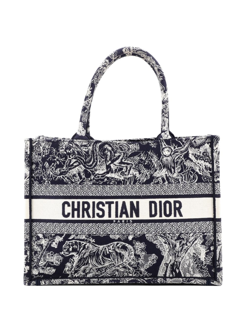 Book Embroidered Canvas Medium tote bag