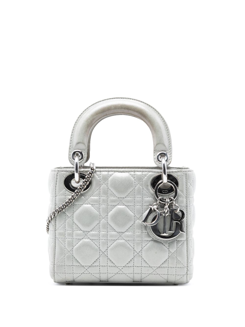 2016 Mini Iridescent Lambskin Cannage Lady Dior satchel