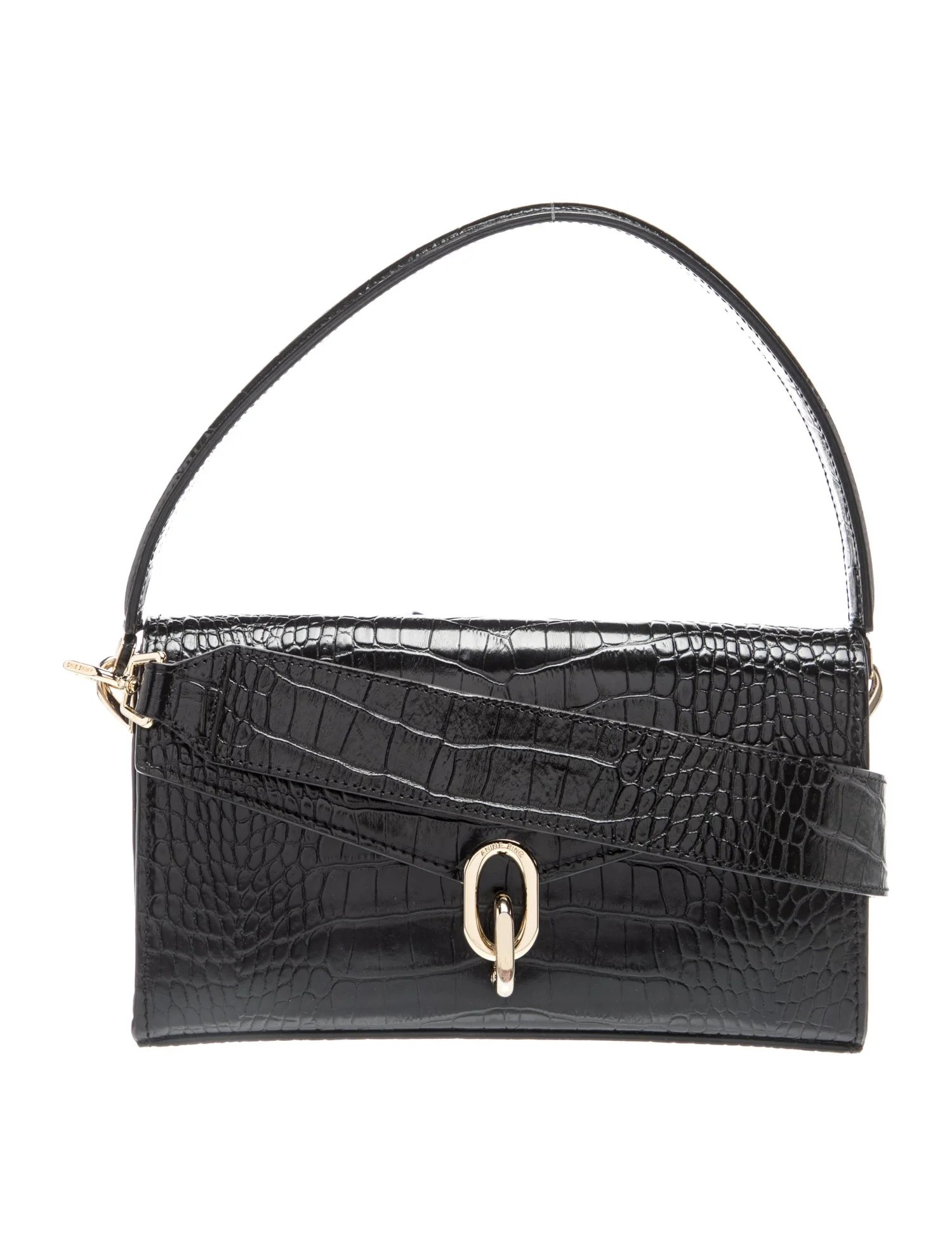 Anine Bing Embossed Leather Shoulder Bag