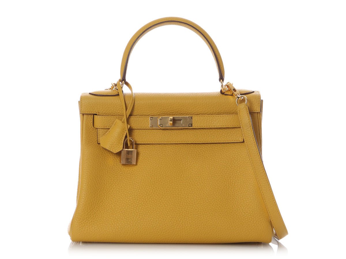 Hermès Jaune Ambre Togo Kelly 28
