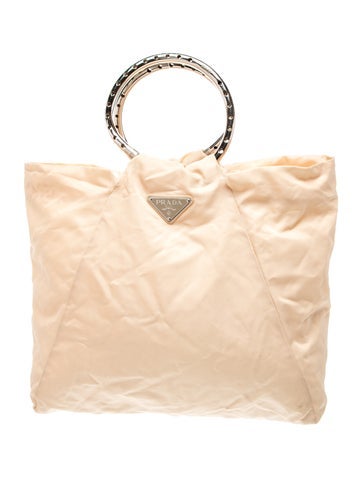 Enameled Metal Triangle Top Handle Bag