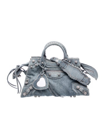 Denim Top Handle Bag