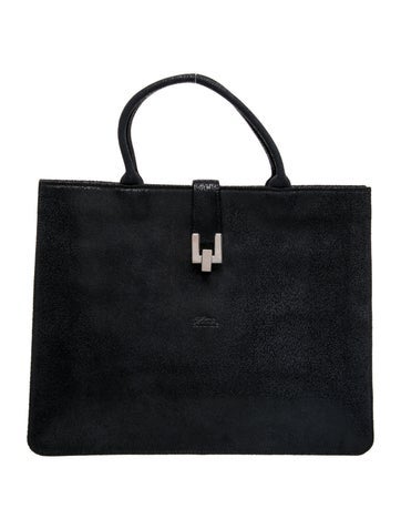 Longchamp Suede Top Handle Bag