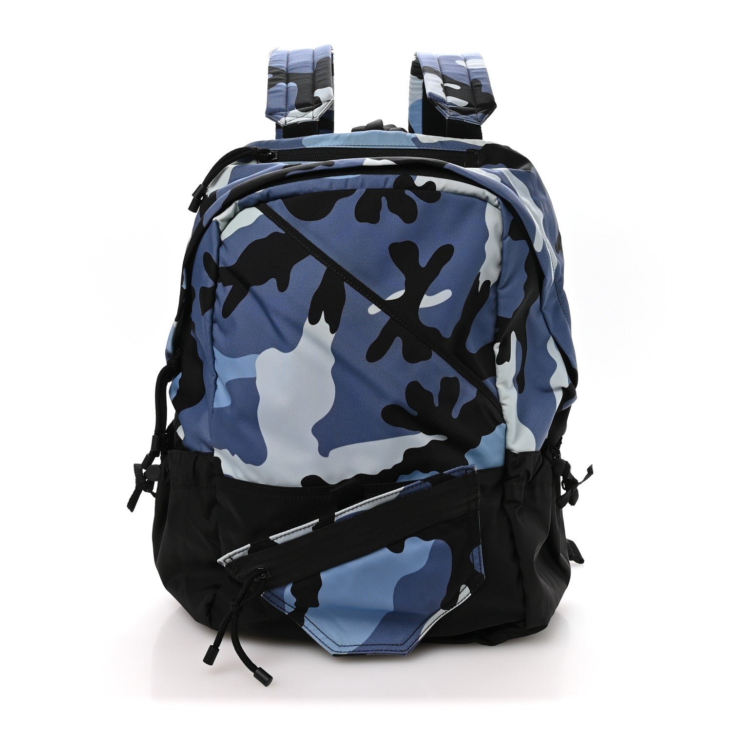 Valentino Garavani Nylon Camouflage Backpack Blue