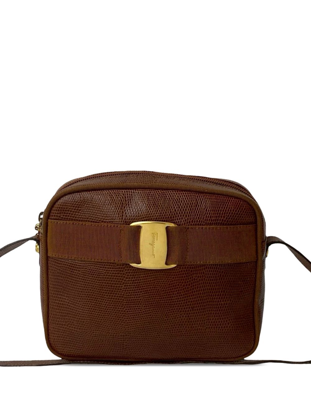1990-2010 Lizard Embossed Leather Vara crossbody bag