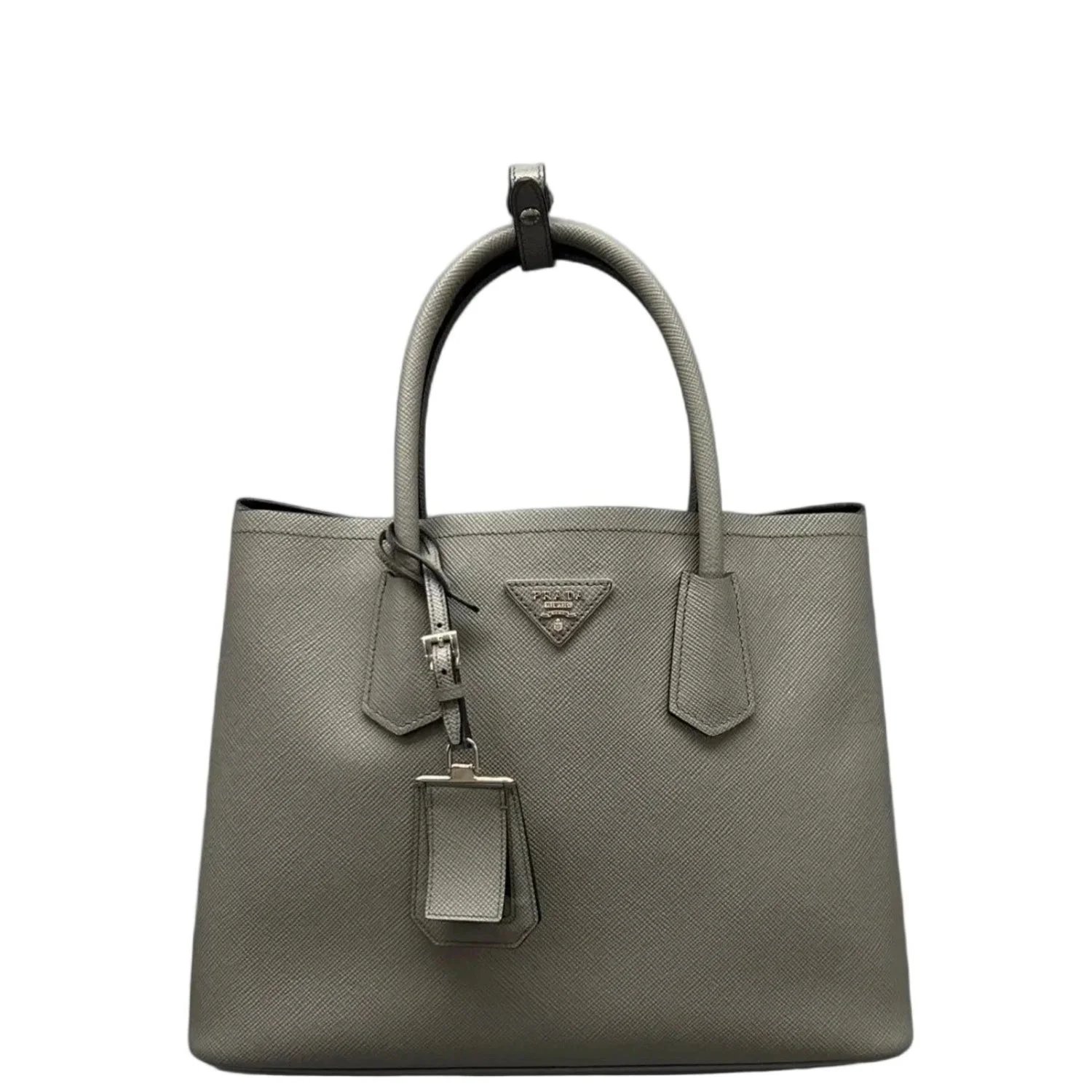 Saffiano Lux Leather Double Bag Large